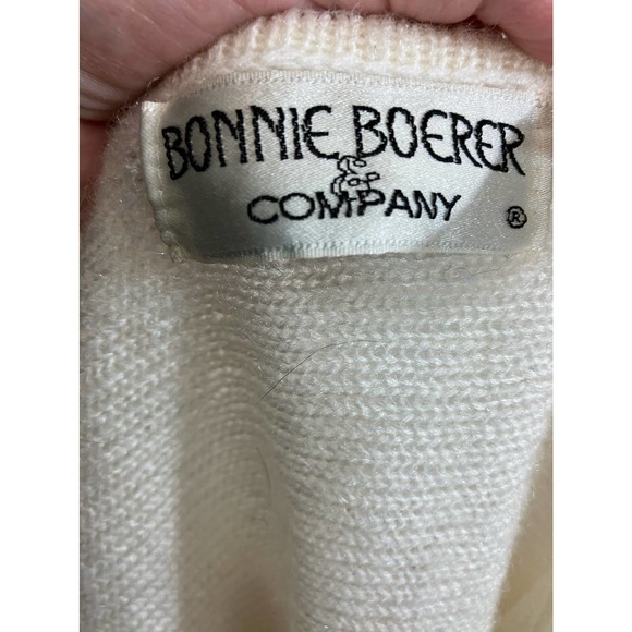 Vintage Bonnie Boerer Ivory Sweater Small - Picture 4 of 6